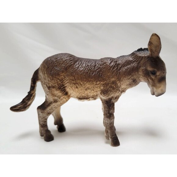 Vintage Schleich 1989 Handcrafted Realistic Resin Donkey Figurine Toy 13212 - Picture 5 of 7